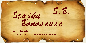 Stojka Banašević vizit kartica